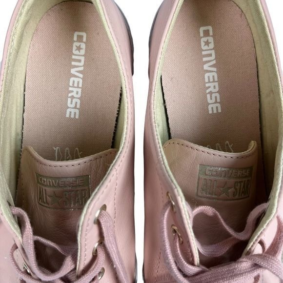 Converse Sneakers Womens Size 9.5 All Star Pink Leather Low Top Shoes‎ - Picture 6 of 10